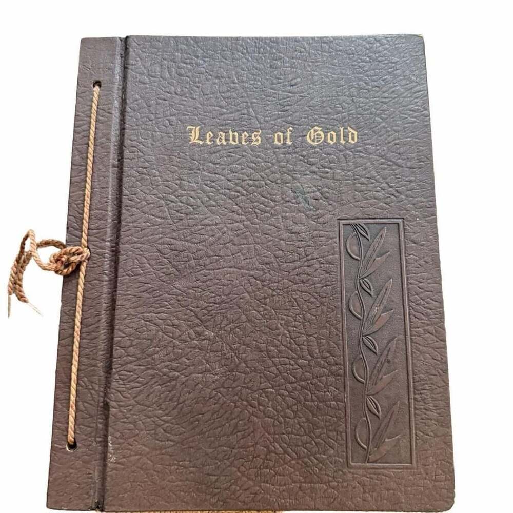 1962 Leaves of Gold: Leather Bound Anthology of Prayers - ,
